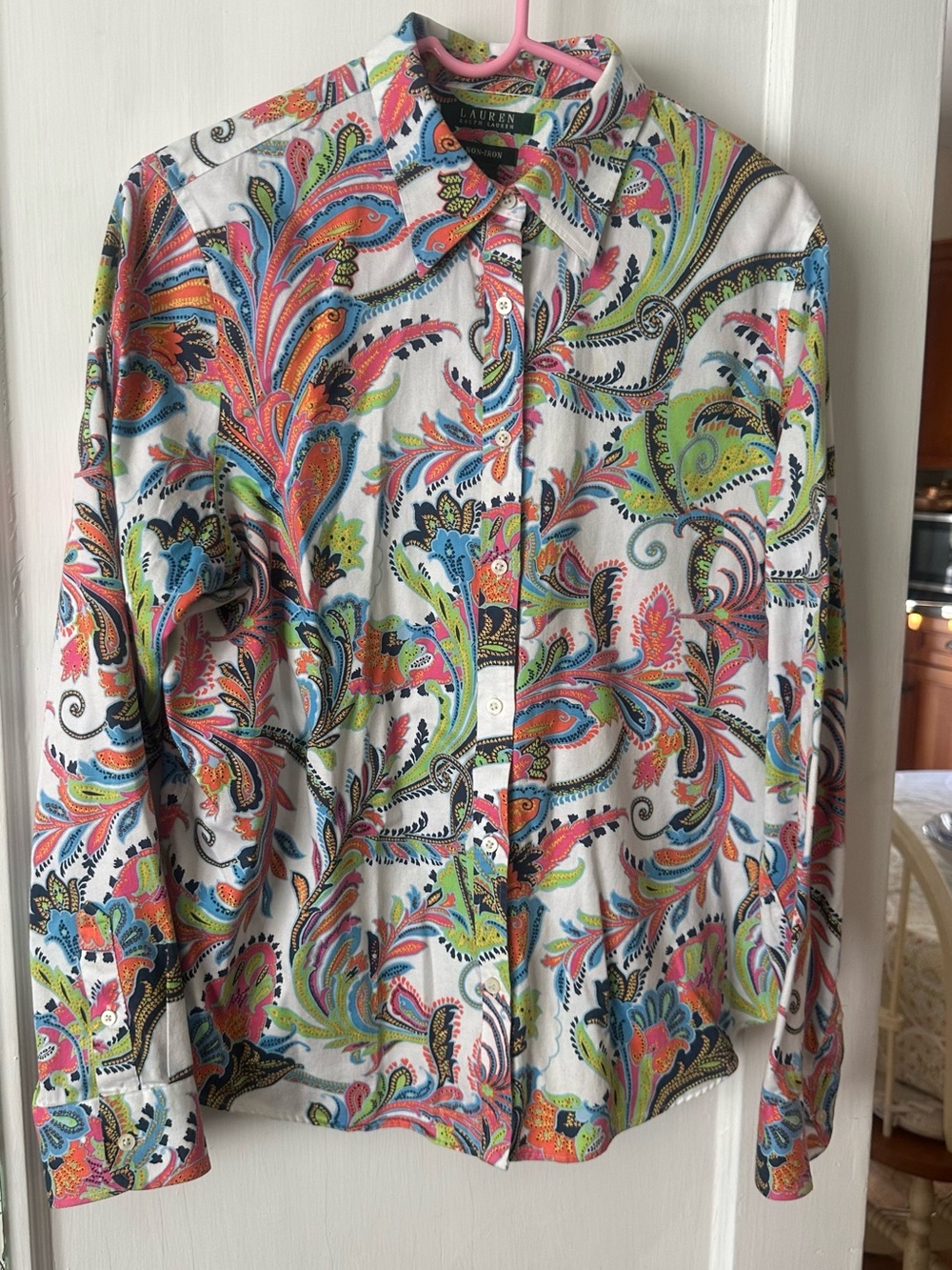 Ralph Lauren paisley blouse size xl